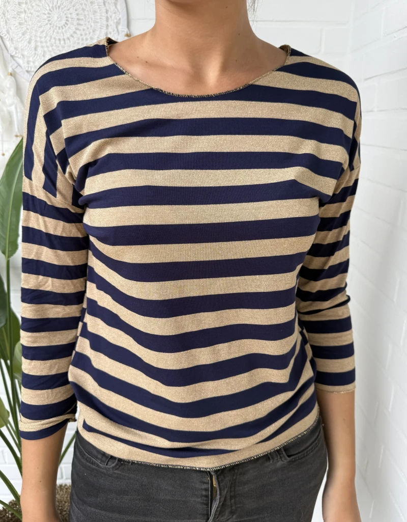 Shirt-Stripe Lurex l/s