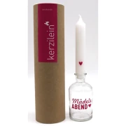 Kerze mit Glas-Mädelsabend