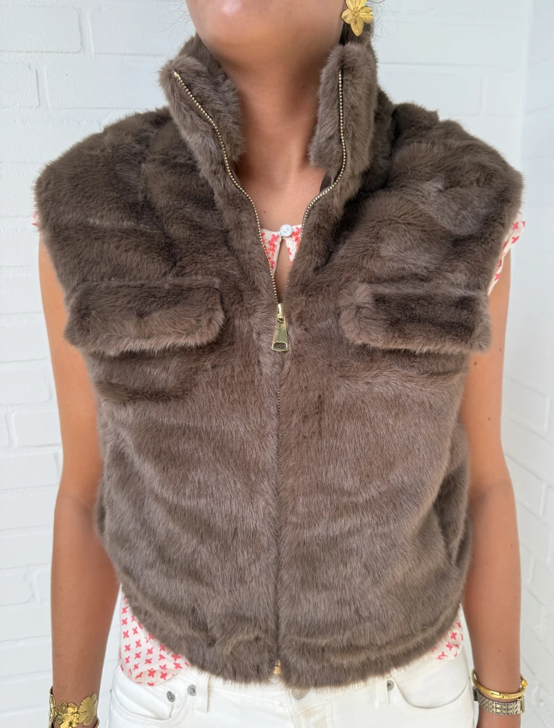 Weste-Plüsch Pocket