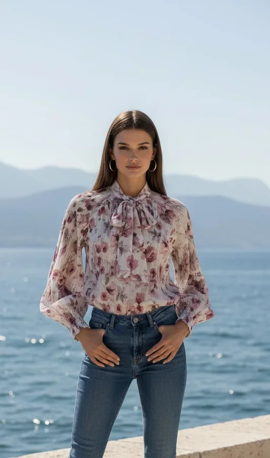 Bluse-Plisee