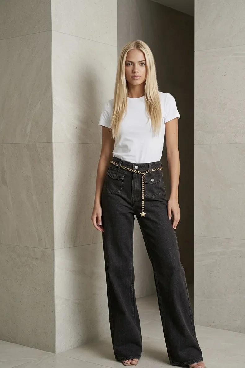 Jeans-Details Kette