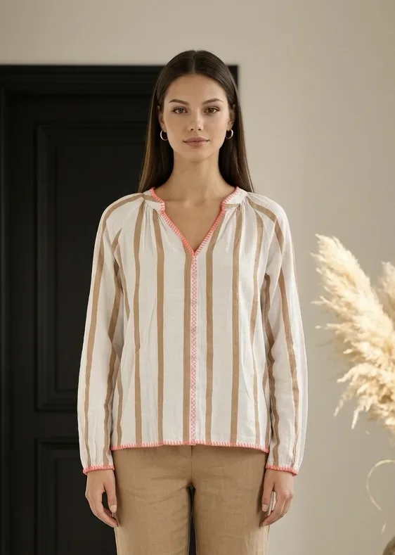 Bluse-Neondetails