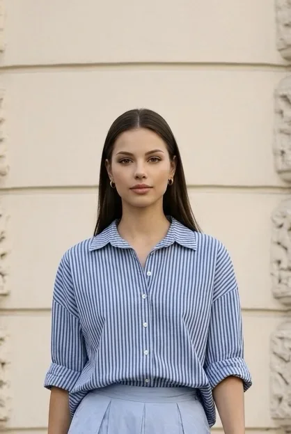 Bluse-Paper Stripe