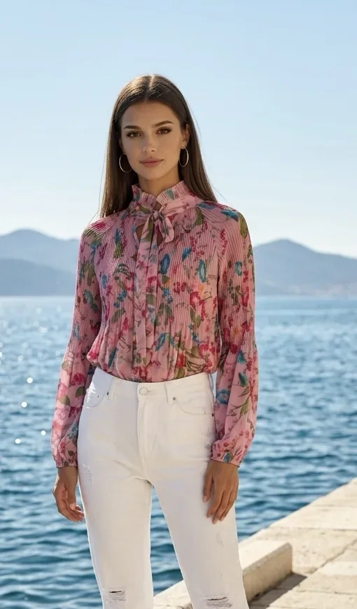 Bluse-Plisee