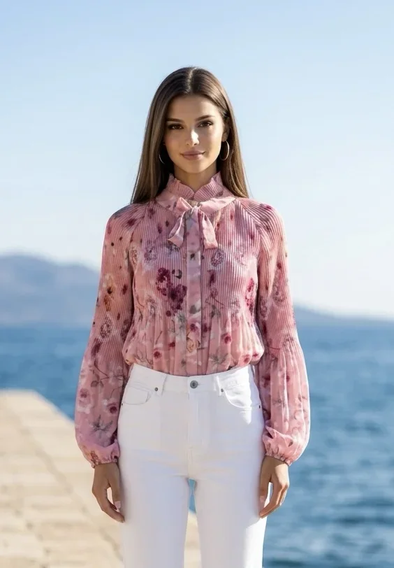 Bluse-Plisee