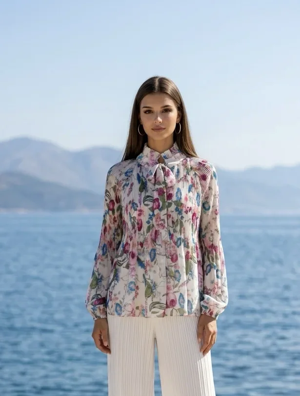 Bluse-Plisee