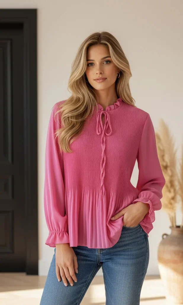 Bluse-Plissee double