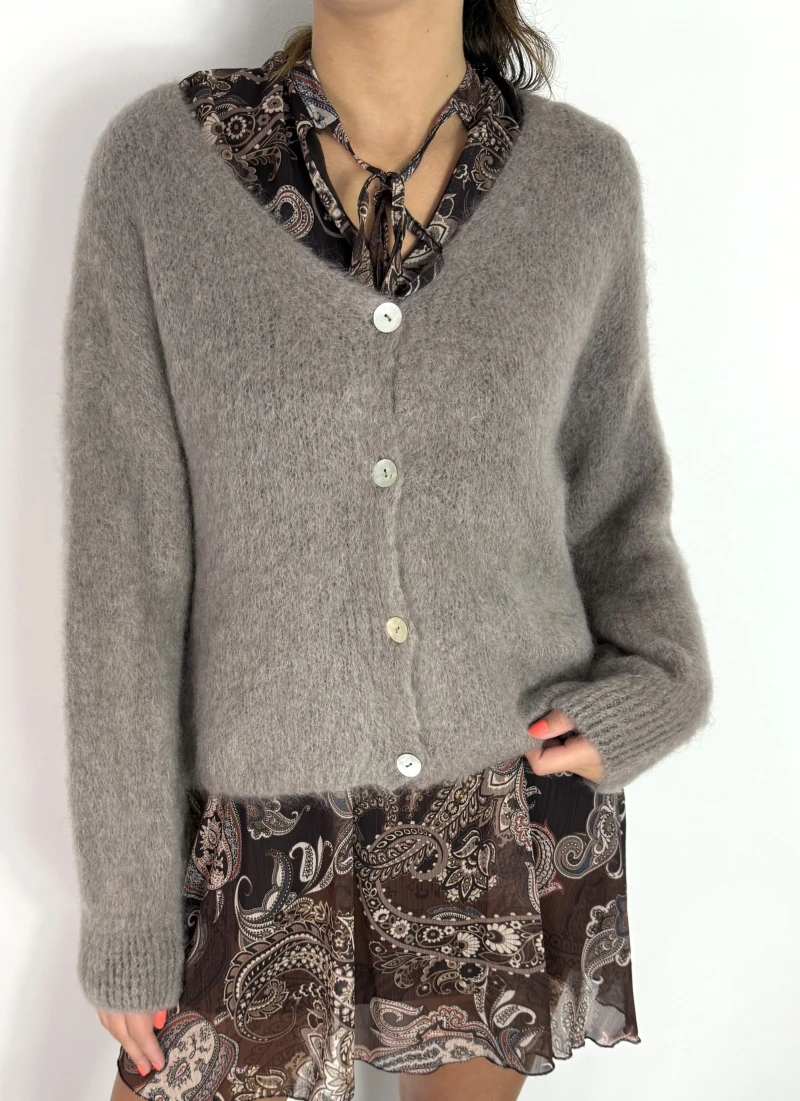 Cardigan-Kid Mohair Whort