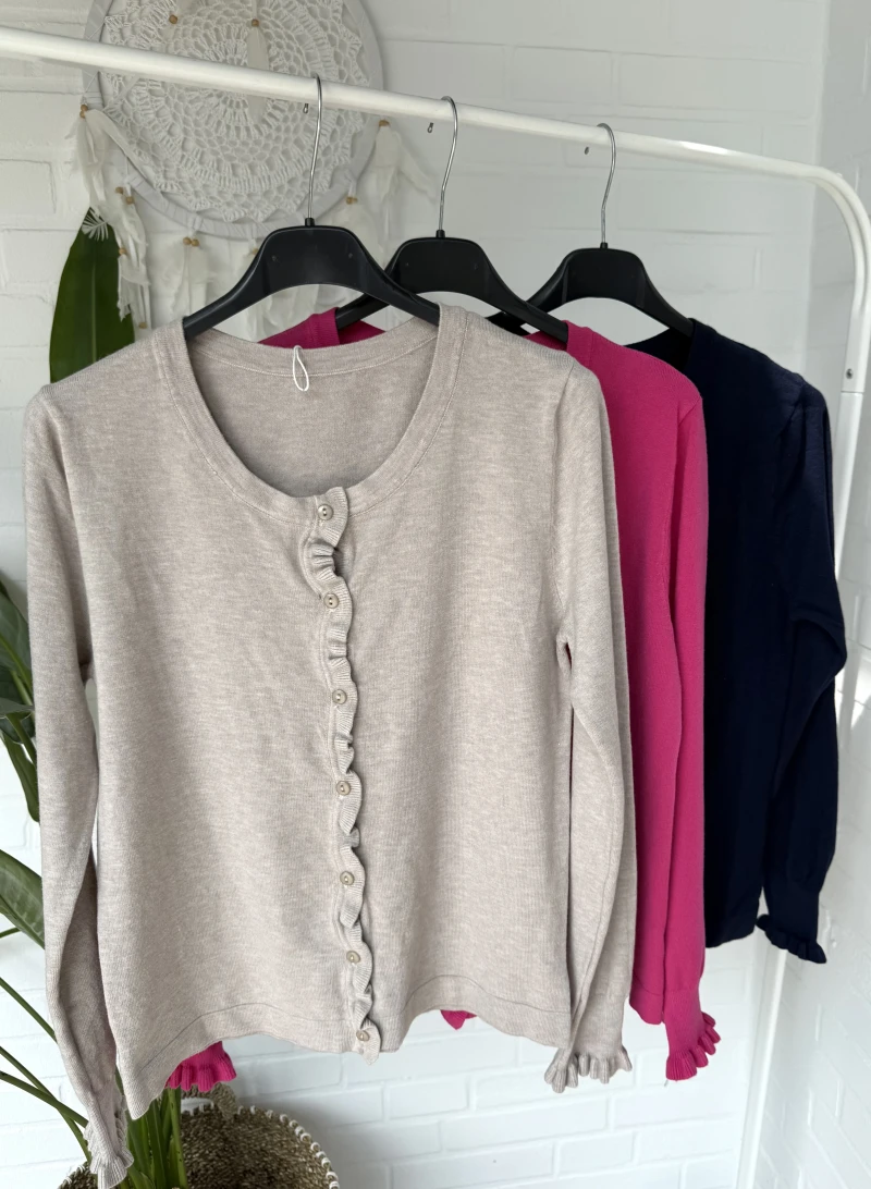 Cardigan-Rüsche