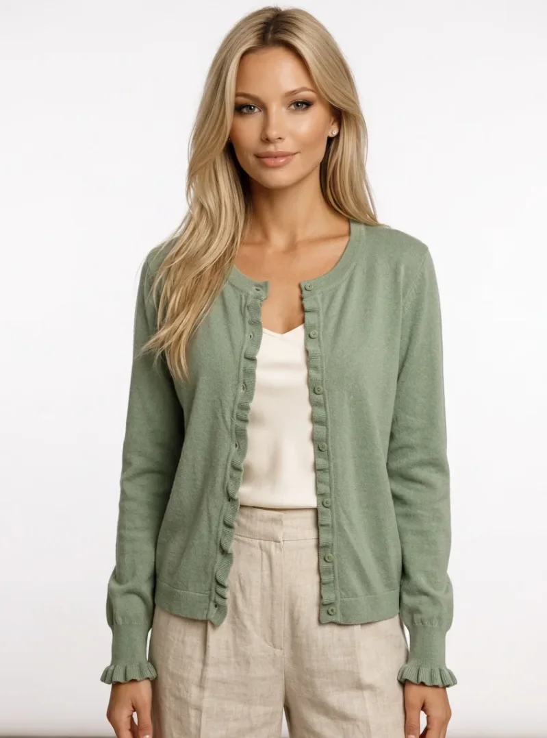 Cardigan-Rüsche