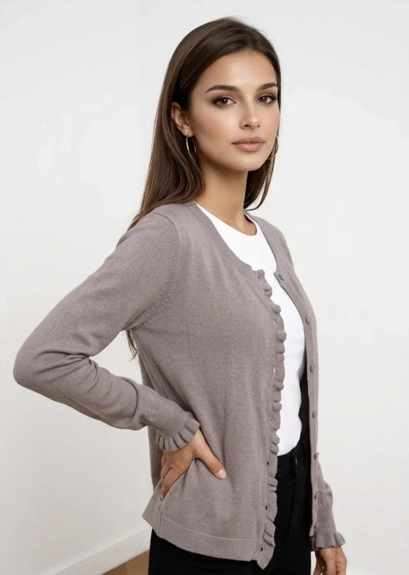 Cardigan-Rüsche