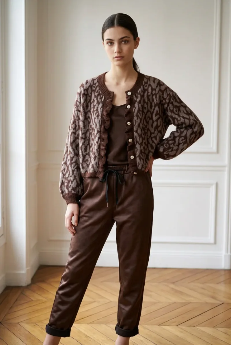 Cardigan-Rüsche
