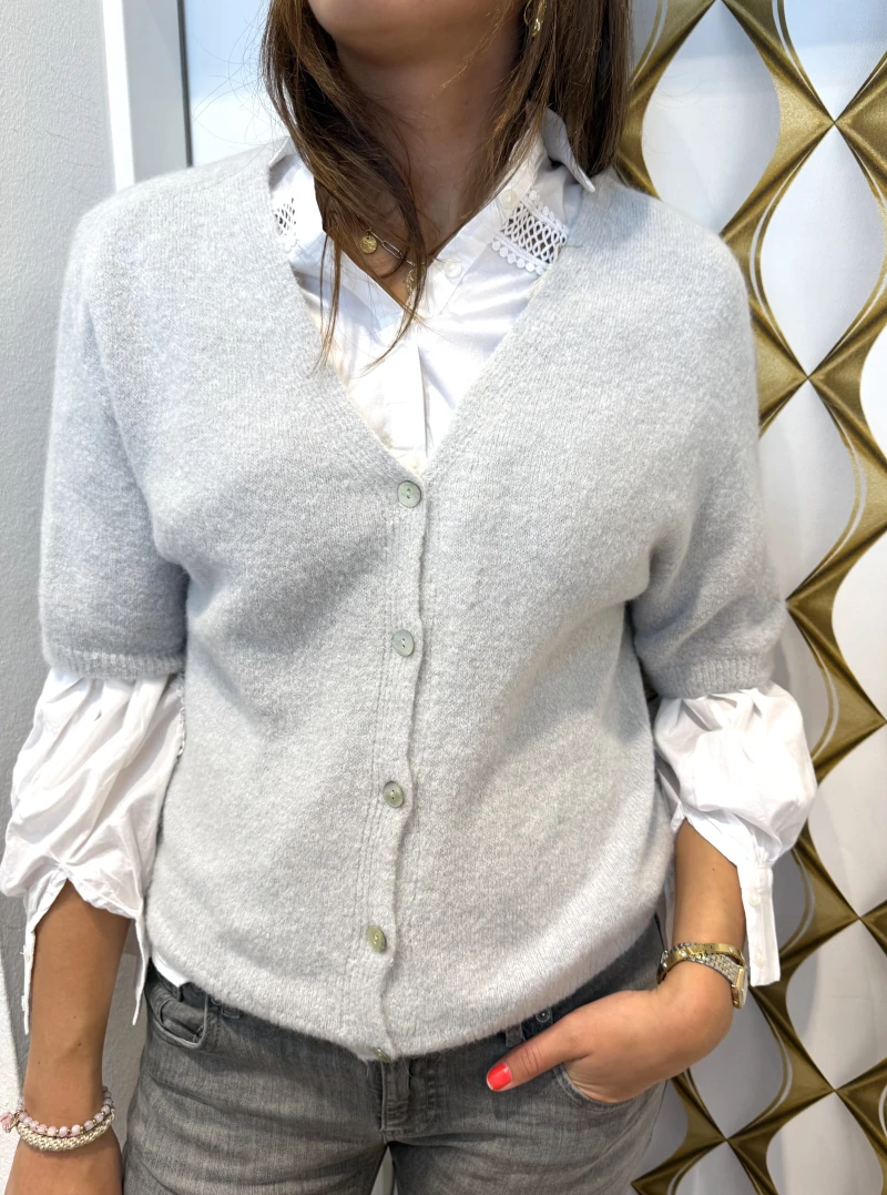 Cardigan-V-Classic halbarm