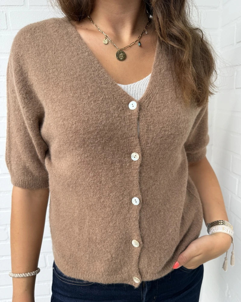 Cardigan-V-Classic halbarm
