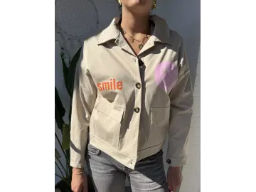 Jeansjacke-Smily