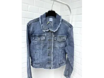 Jeansjacke-Fransen