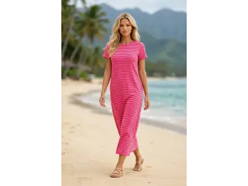 Kleid-Stripe Long
