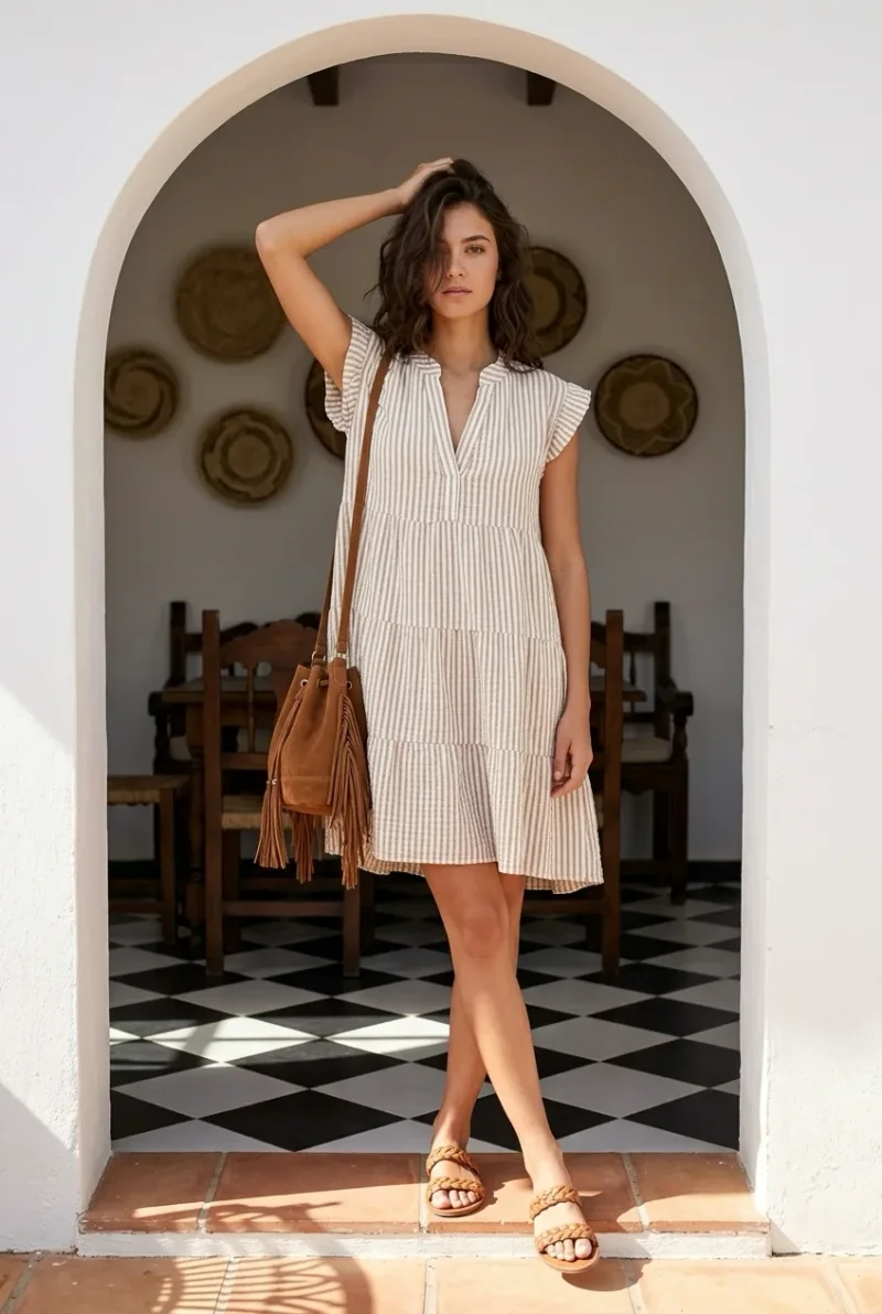 Kleid-Stripe