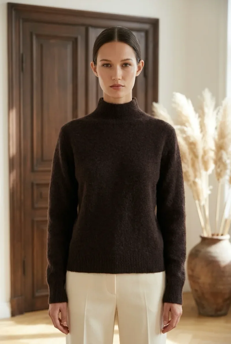 Pullover-Stehkragen Brush