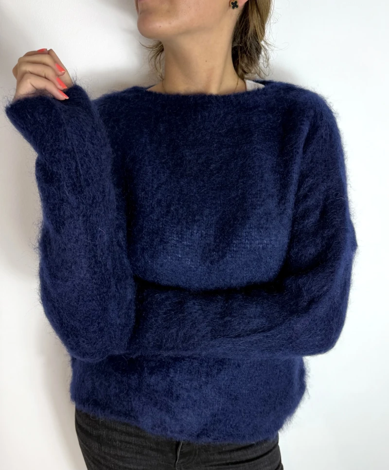 Pullover-Kid Mohair Rund