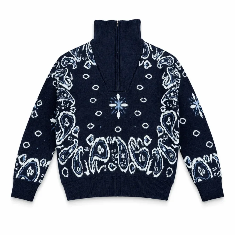 Pullover-Paisley Zip