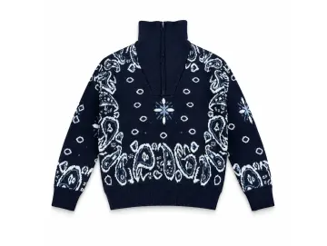 Pullover-Paisley Zip