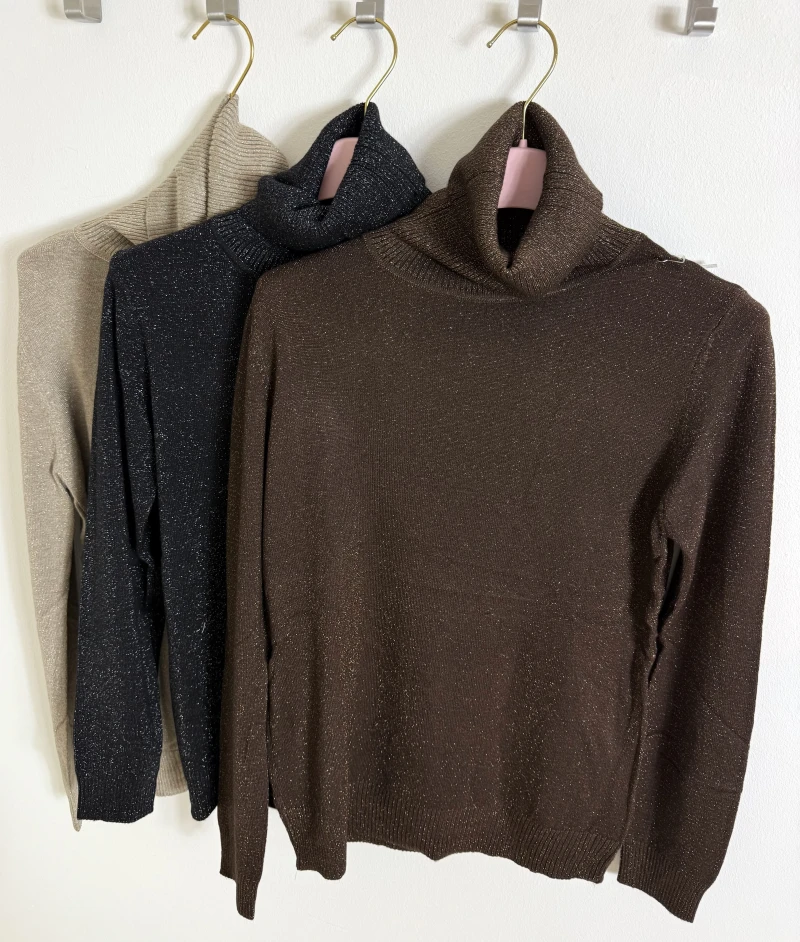 Pullover-Rolli Slim Lurex
