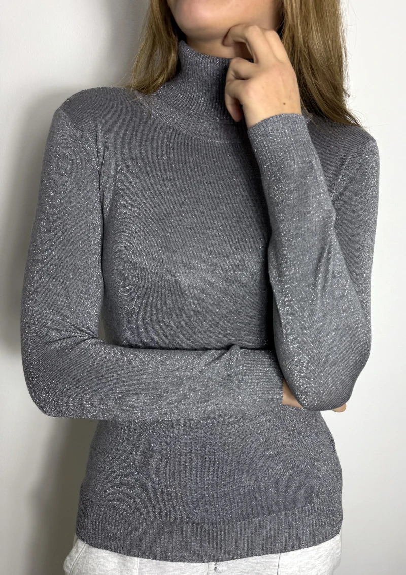Pullover-Rolli Slim Lurex