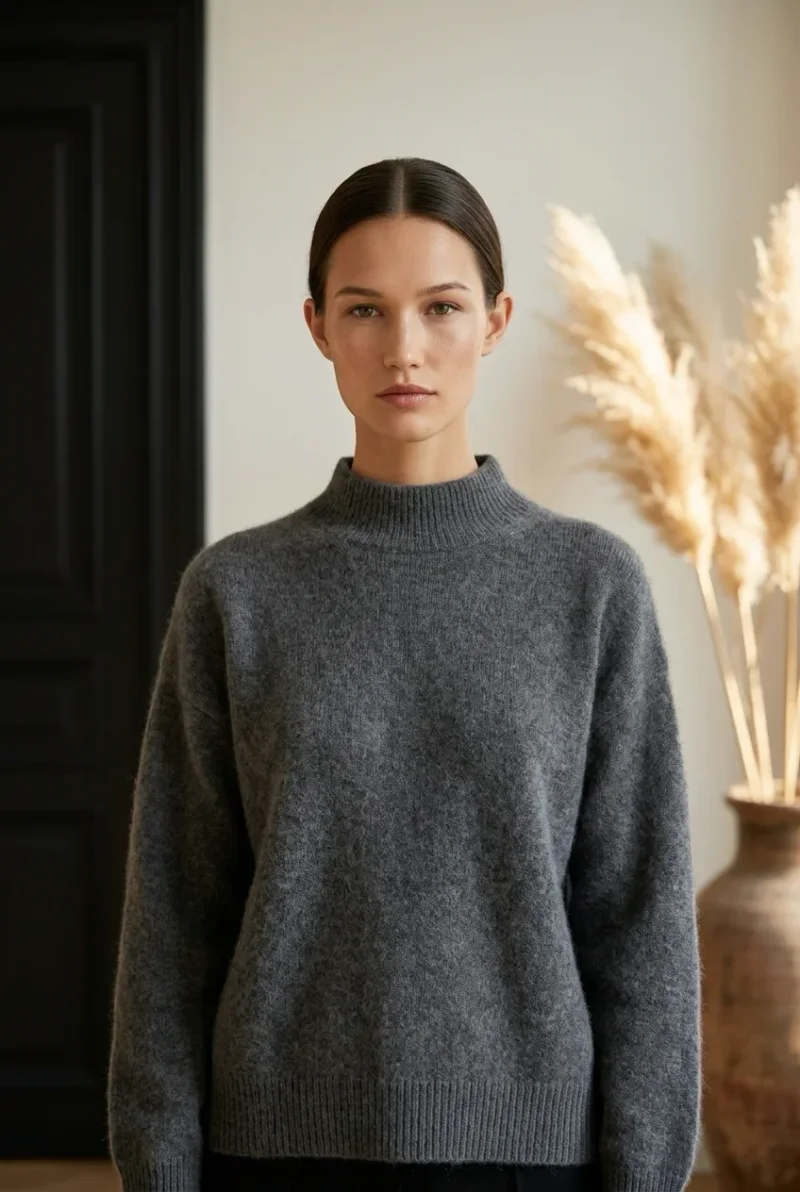 Pullover-Stehkragen Brush