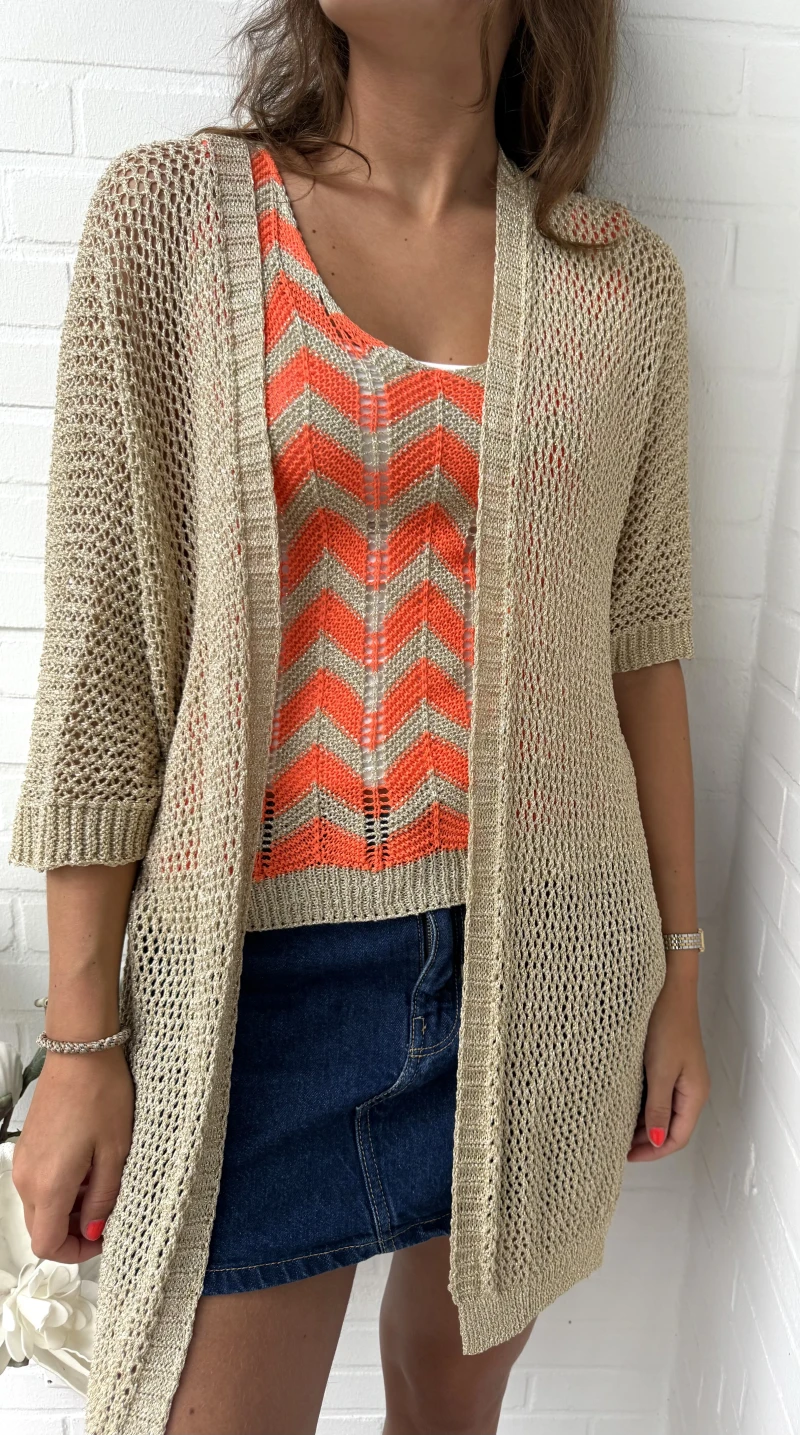 Cardigan-Lurex